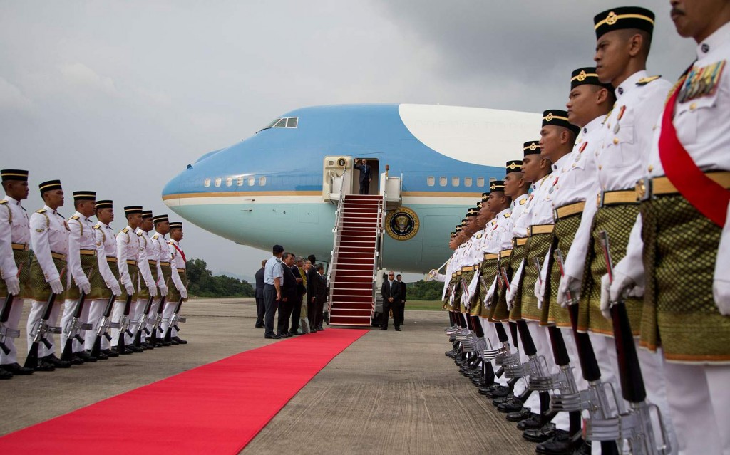 The Air Force One’s arrival at the Royal Malaysian Air Force (RMAF ...