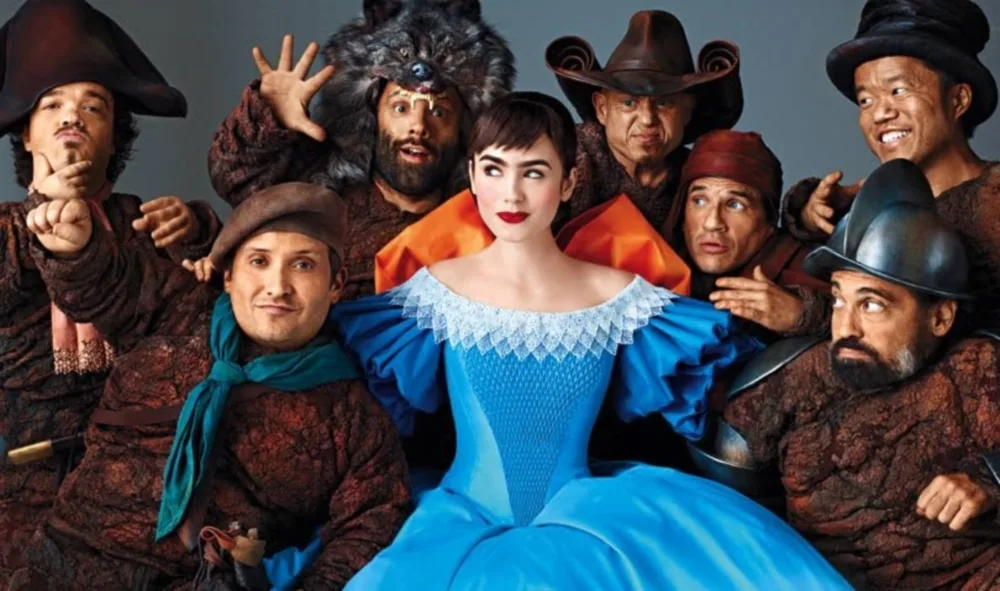 Lily Collins And Seven Dwarves Mirror Mirror