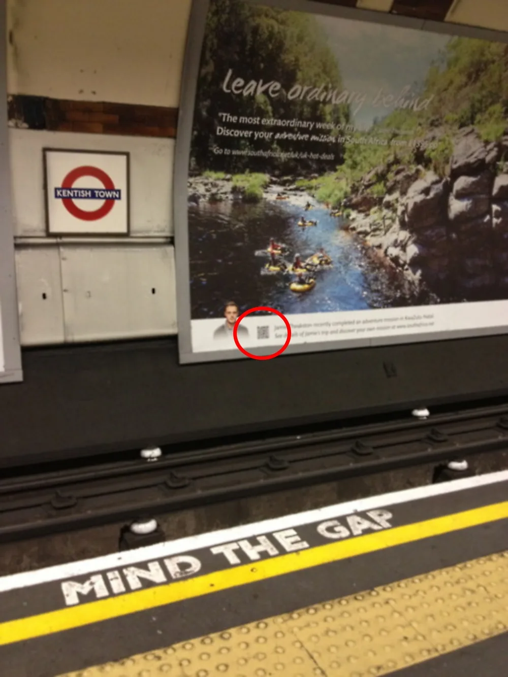 QR Code Across Train Track