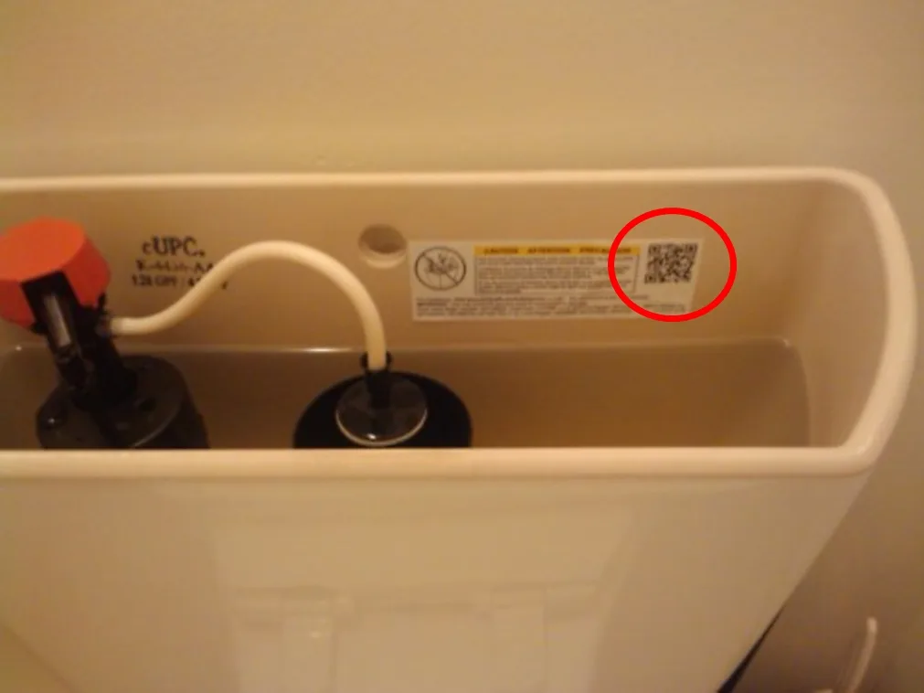 QR Code On Toilet Tank