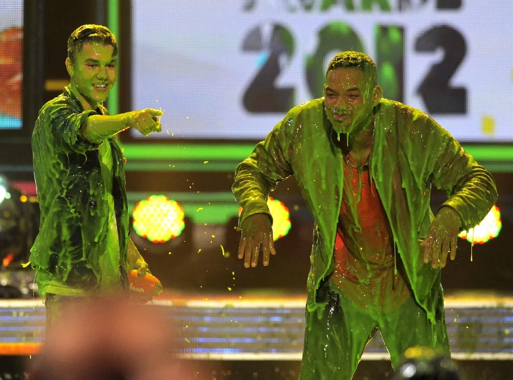 Justin Bieber And Will Smith Slimed At The 25th Annual Kids' Choice Awards