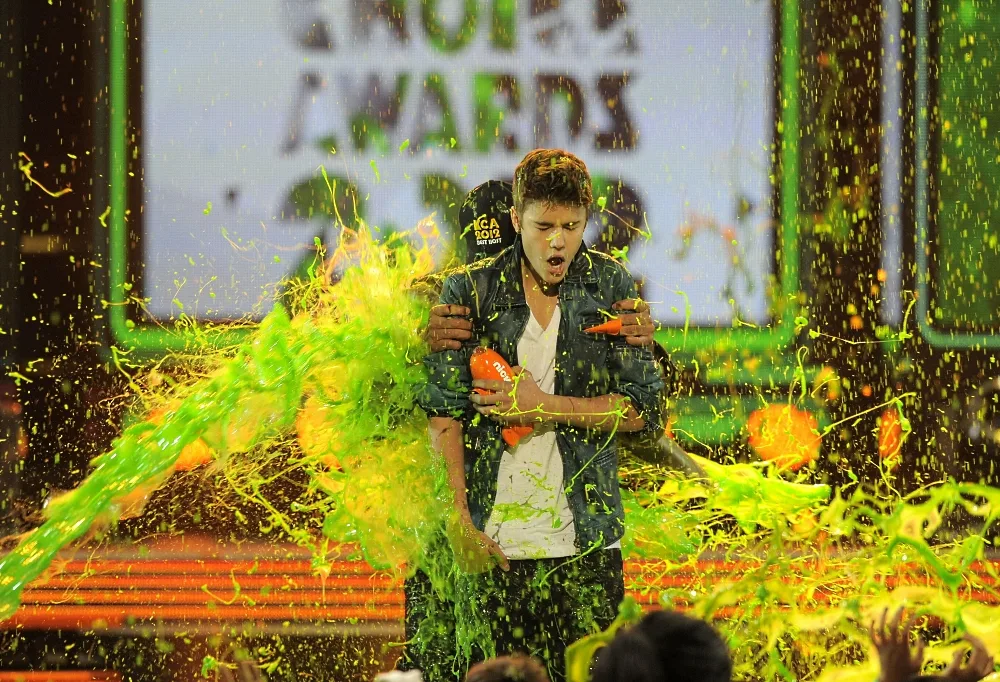 Justin Bieber Slimed At The 25th Annual Kids' Choice Awards