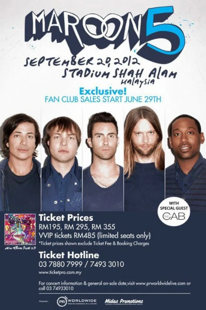 Maroon 5 Live in Kuala Lumpur Malaysia 2012