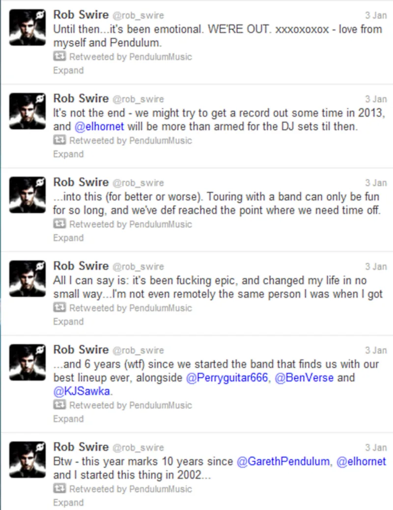 Pendulum Split Announcement