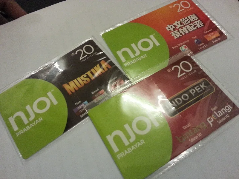 Astro NJOI Prepaid Cards
