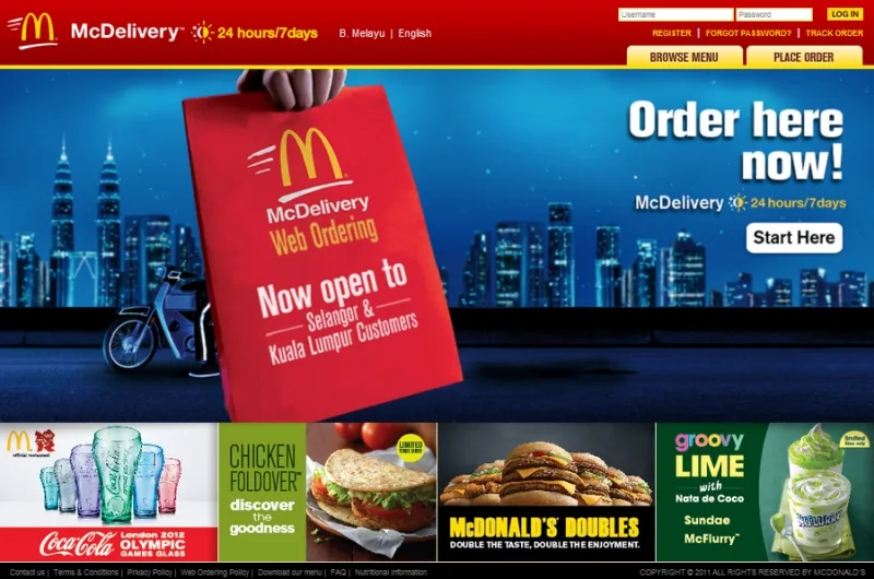 McDelivery Web Ordering