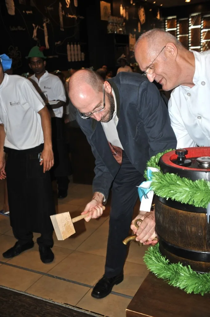 Tapping of the Barrel by Dr Michael Feiner & Chef Helmut Murmann