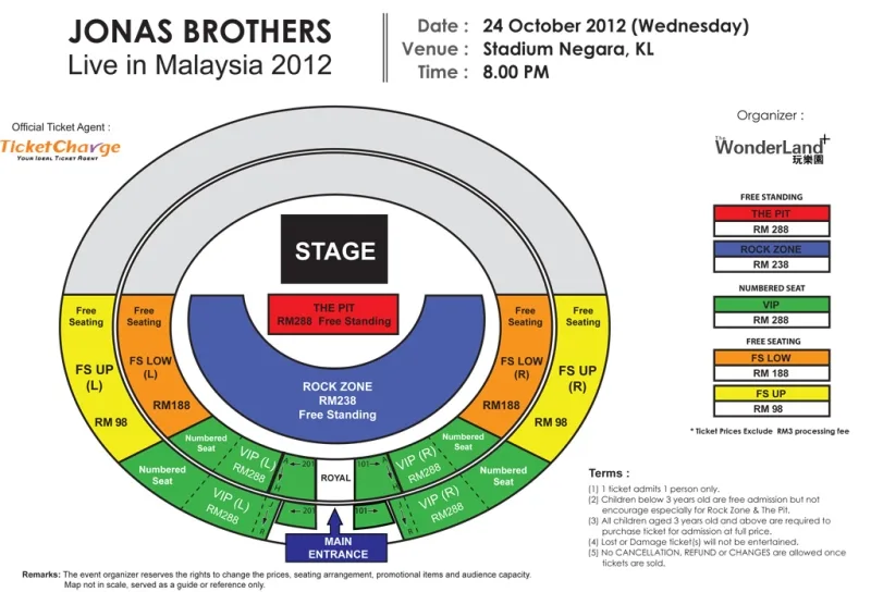 Jonas Brothers Malaysia Tickets