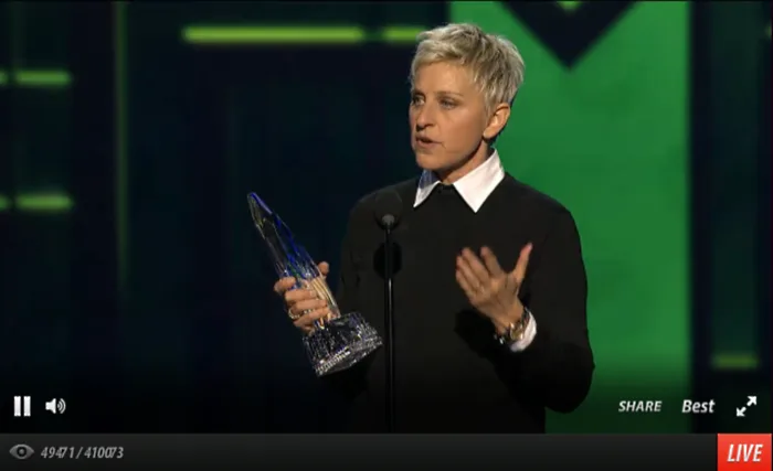 Ellen DeGeneres People's Choice 2013