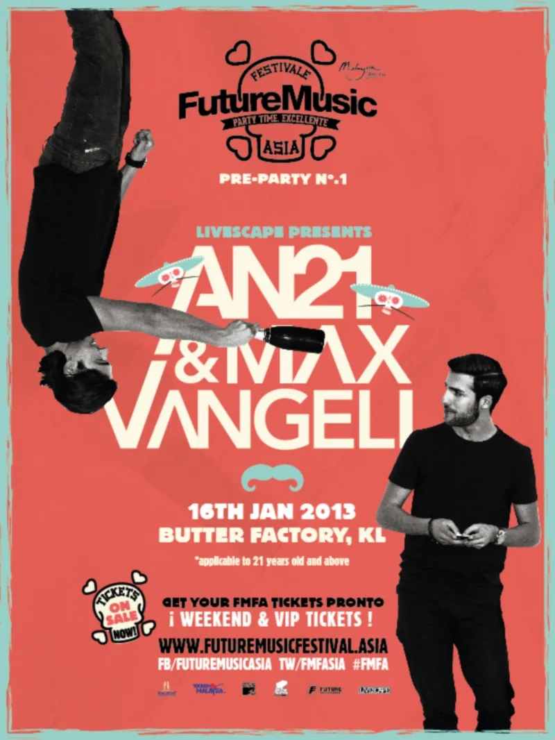 FMFA 2013 Butter Factory Kuala Lumpur Pre Party Poster