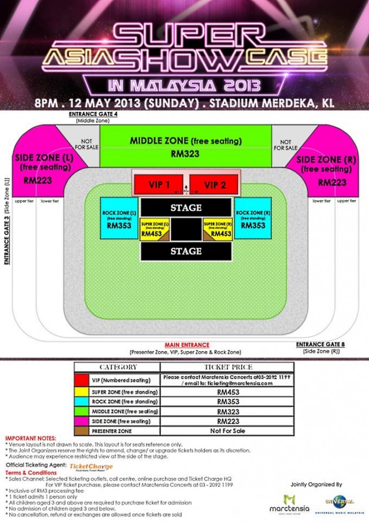 2013 Asia Super Showcase in Malaysia Ticketing