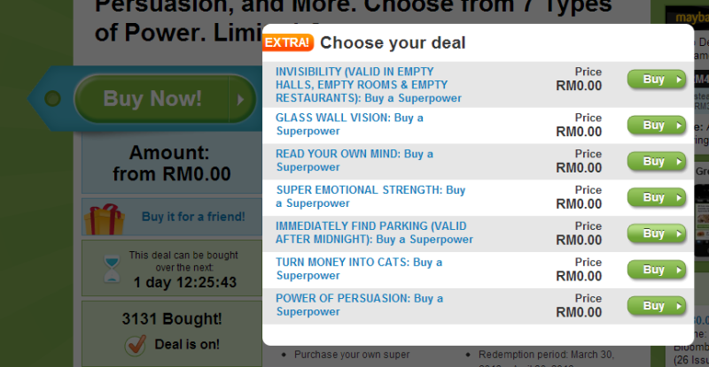 Groupon Malaysia Superpowers Purchase