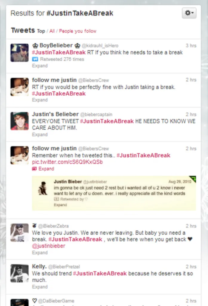 JustinTakeABreak Twitter