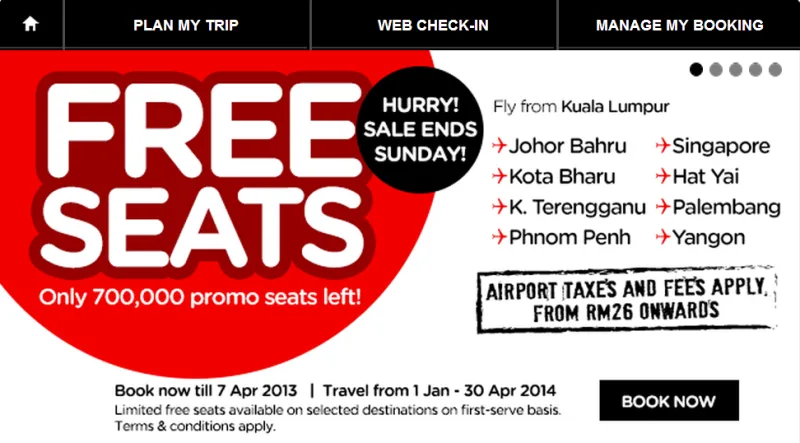 AirAsia Free Seats Promo