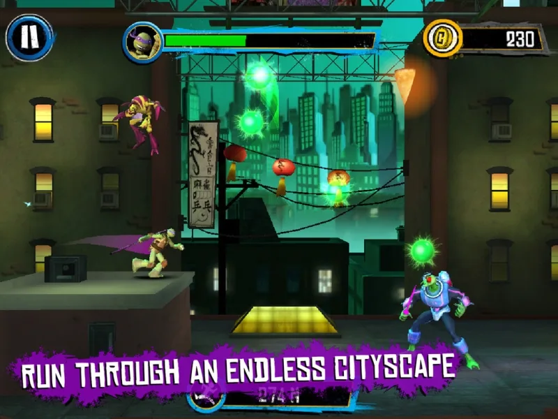Teenage Mutant Ninja Turtles Rooftop Run Cityscape