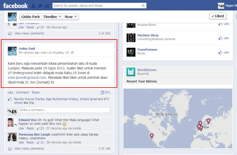Linkin Park Concert Malaysia