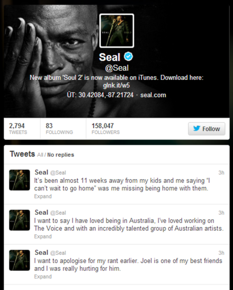 Seal Twitter Rant