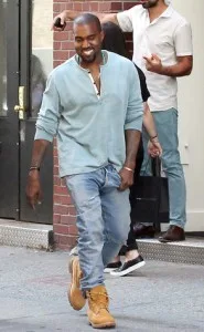 Kanye all smiles
