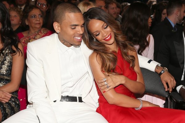 Chris Brown and girlfriend at the time, Rihanna
