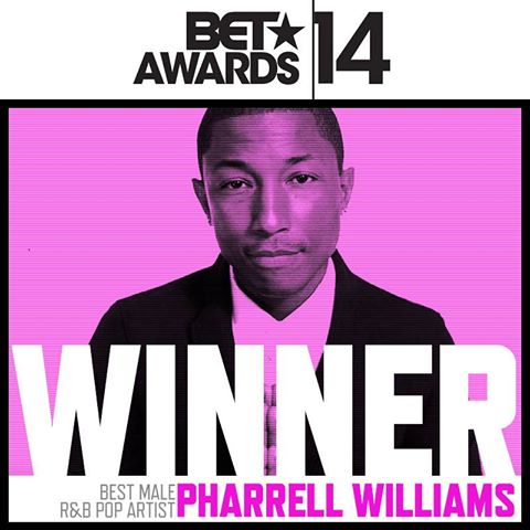 Pharrell Williams BET Awards Winner