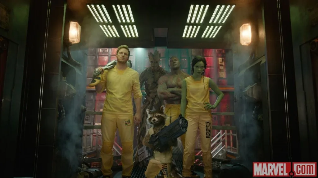 Guardians of The Galaxy Groot, Rocket, Peter Quill, Gamora, Drax
