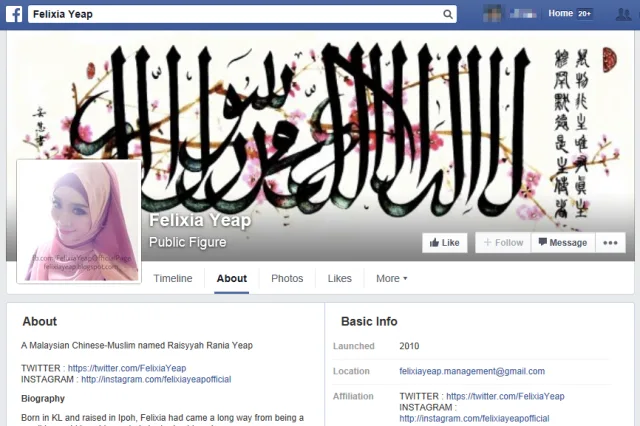 Source: Felixia Yeap's Facebook page