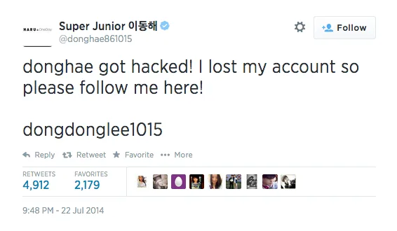Super Junior Donghae Instagram Hacked