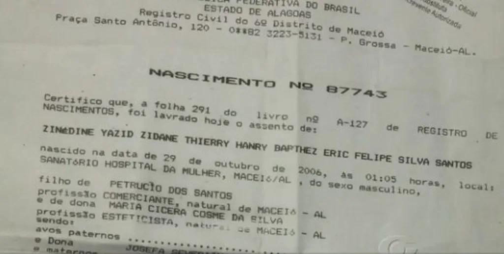 Zinedine Yazid Zidane Thierry Henry Barthez Eric Felipe Silva Santos 5