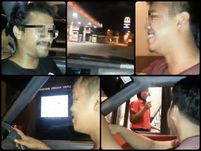 Screen grabs from the McDonald's Malaysia prank viral video