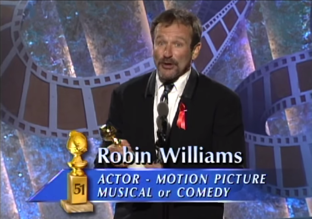 Robin Williams Mrs. Doubtfire Golden Globes Award