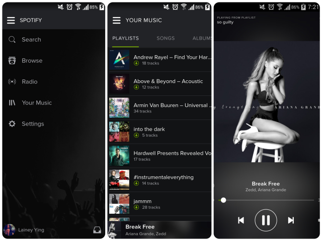 Spotify app for Android