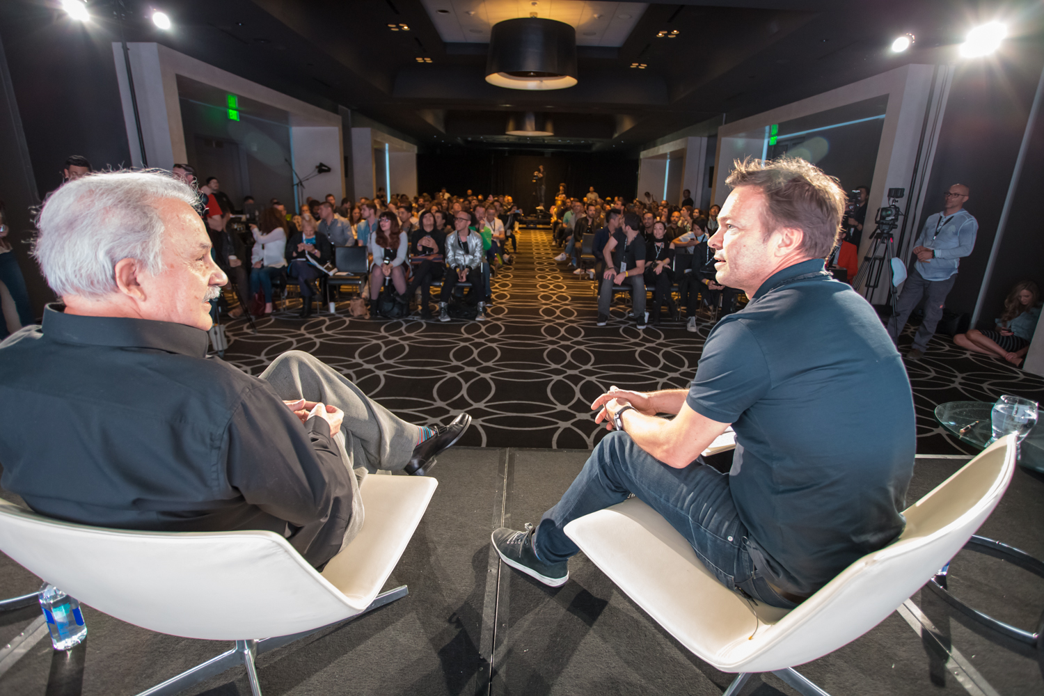 L-R: Giorgio Moroder and Pete Tong IMS Engage 2014, W Hollywood, LA