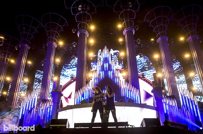 The Yousaf sisters appearing as Krewella at Electric Daisy Carnival 2014