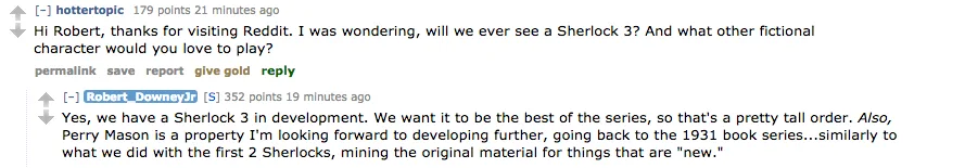 Robert Downey Jr. in Sherlock Holmes 3