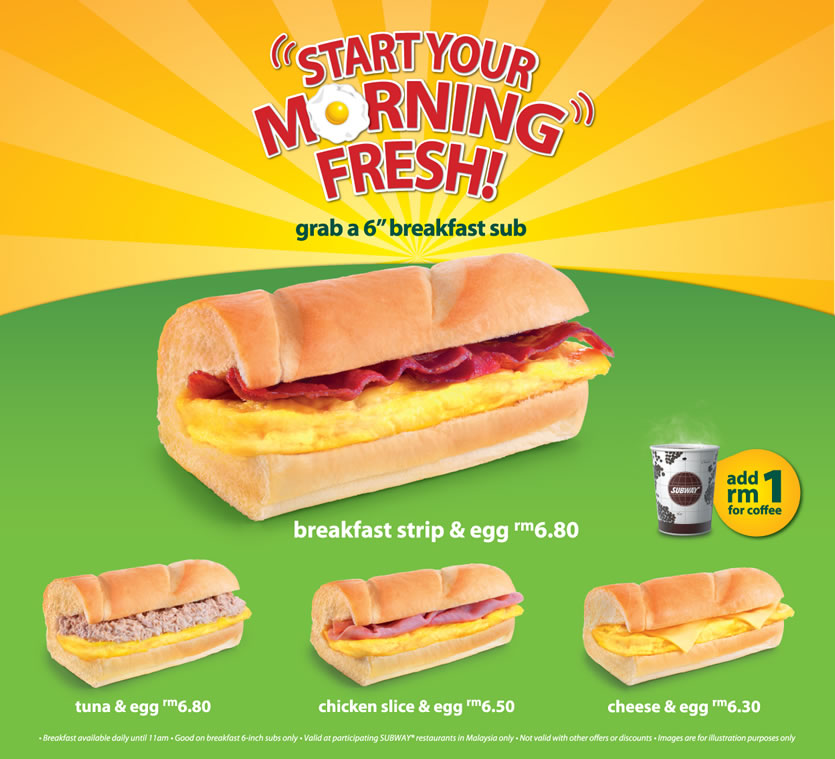 Subway Breakfast promo