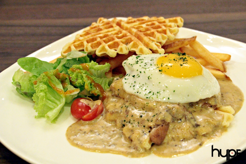 The Bites Cafe - Chicken Chop with Waffles