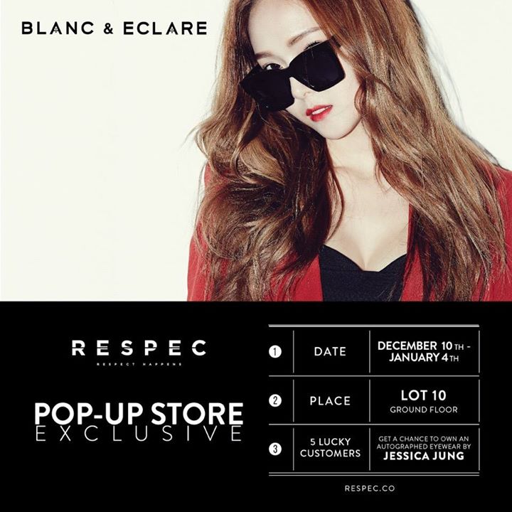 Jessica Jung BLANC & ECLARE pop-up store information