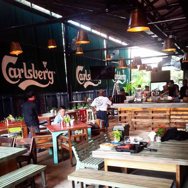 A sneak peek at Naughty Nuri's KL's semi al fresco dining area