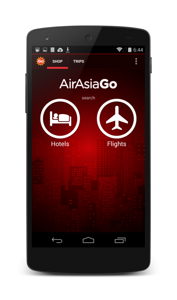 AirAsiaGo Mobile App - view the latest hotel and flight deals easily