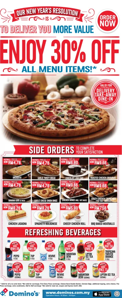 Domino's Malaysia Discount Promo
