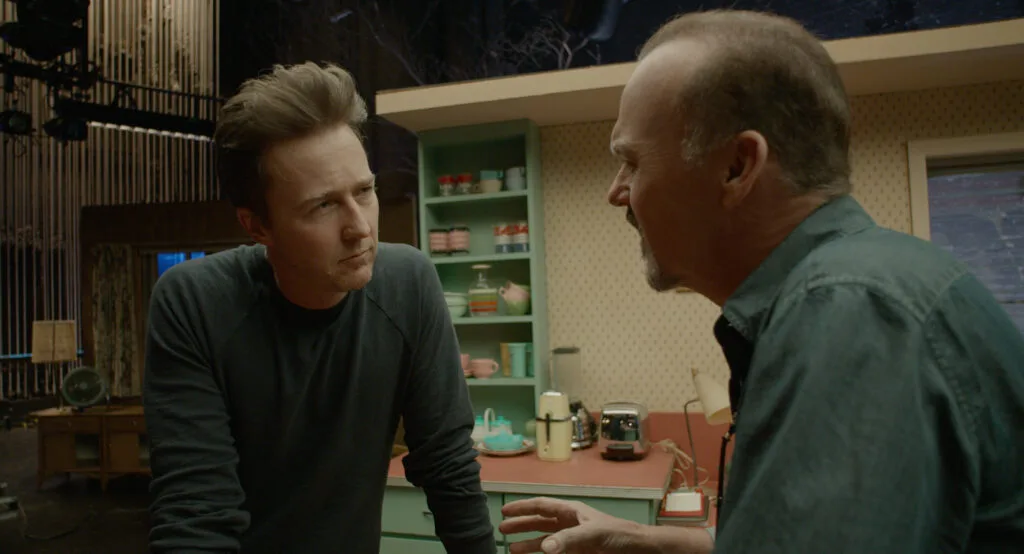 Edward Norton and Michael Keaton