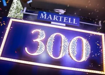300 bulbs light up to kick off the first in a series of celebrations for Martell’s 300th anniversary