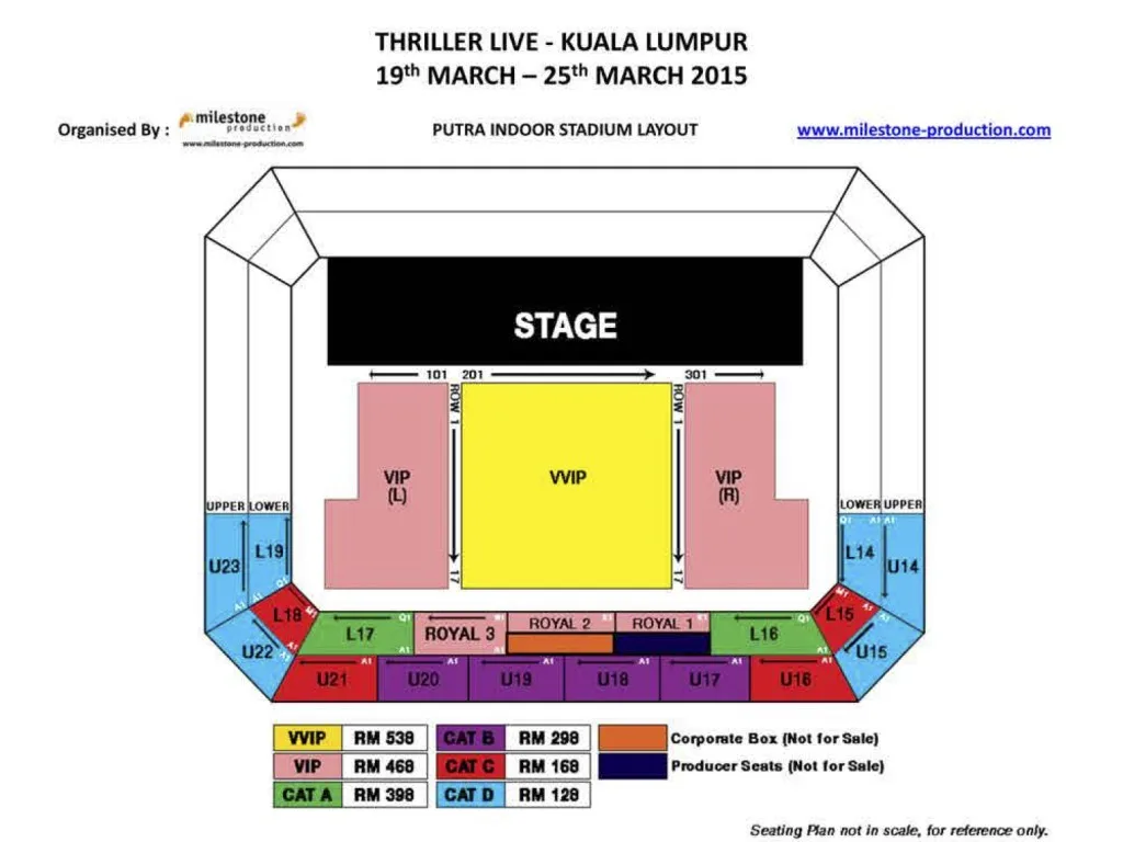 Thriller Live Malaysia Seating Plan