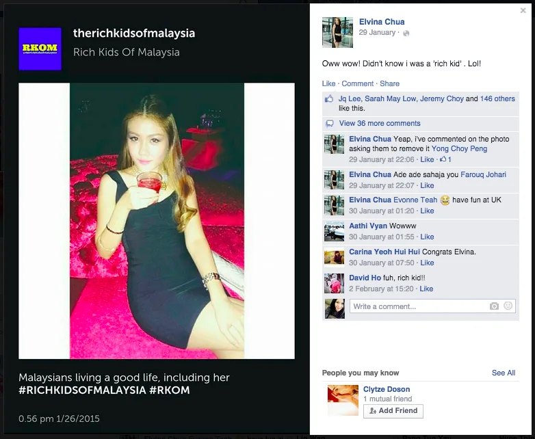 Source: Elvina Chua's Facebook profile
