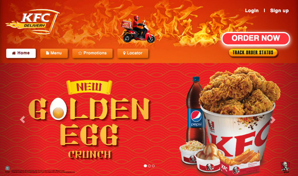 KFC Malaysia Delivery Service Online