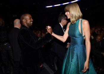 Recording Artists Kanye West and Taylor Swift attend The 57th Annual GRAMMY Awards at the STAPLES Center on Feb. 8, 2015 in Los Angeles. (Source: Getty Images)