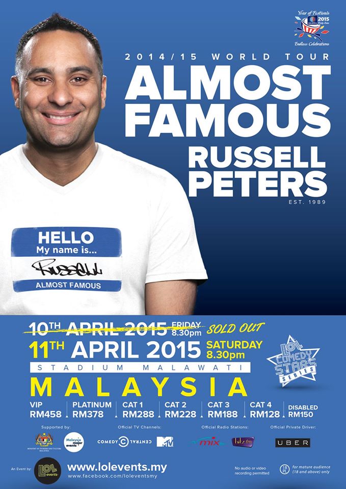 Russell Peter Almost Famous World Tour Malaysia 2015 Second Show