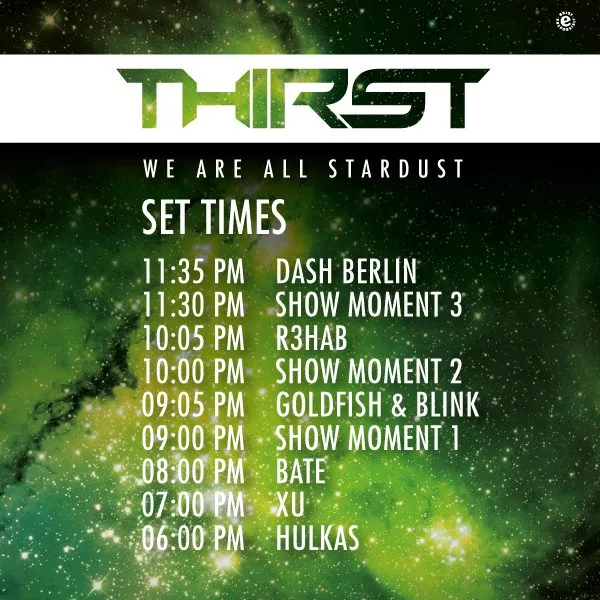 Thirst 2015 Set Times