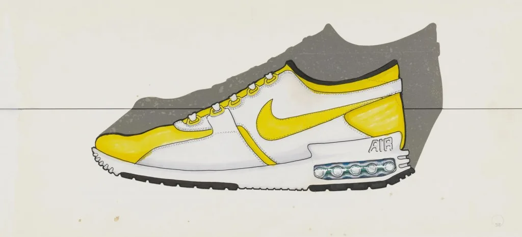 Lead designer Tinker Hatfield's original sketch of the Air Max Zero