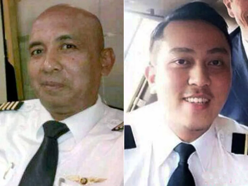 The 2 pilots of MH370, Zaharie Ahmad Shah, 53, left, & Fariq Abdul Hamid, 27.